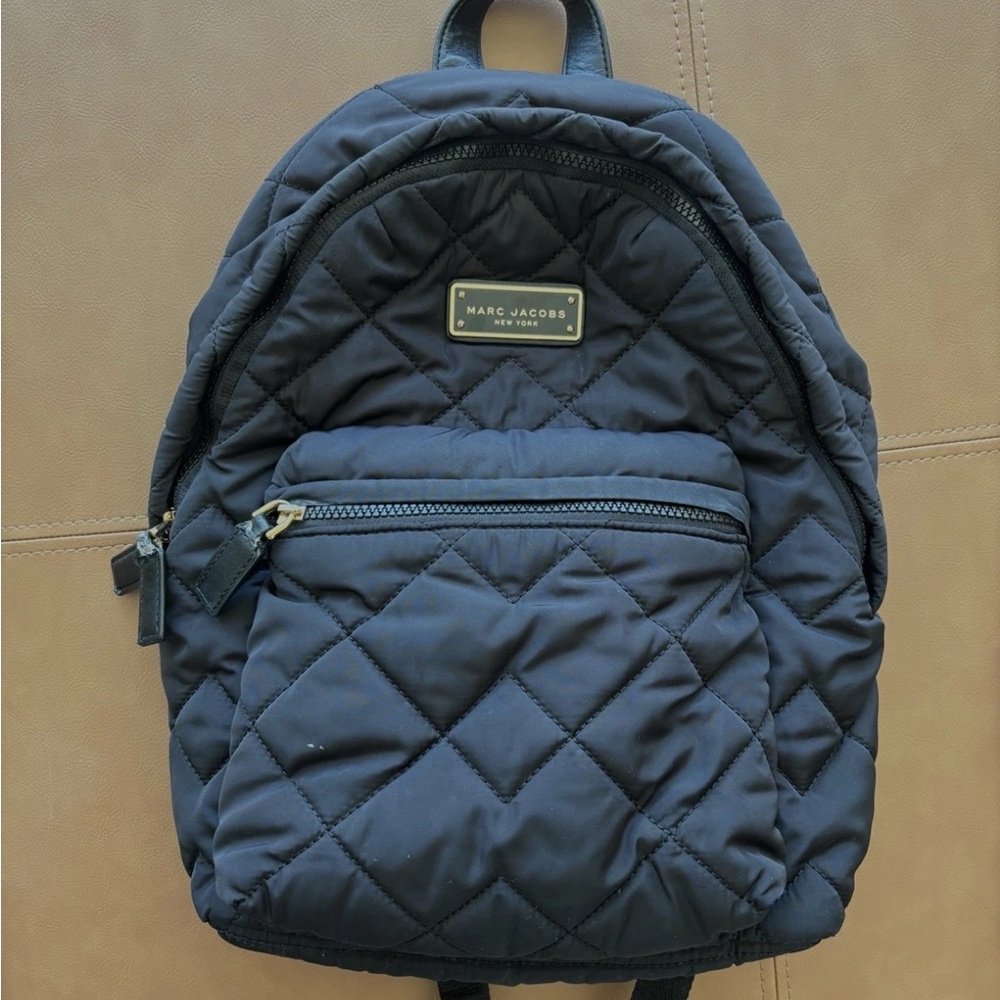 Marc Jacobs Black Quilted Backpack